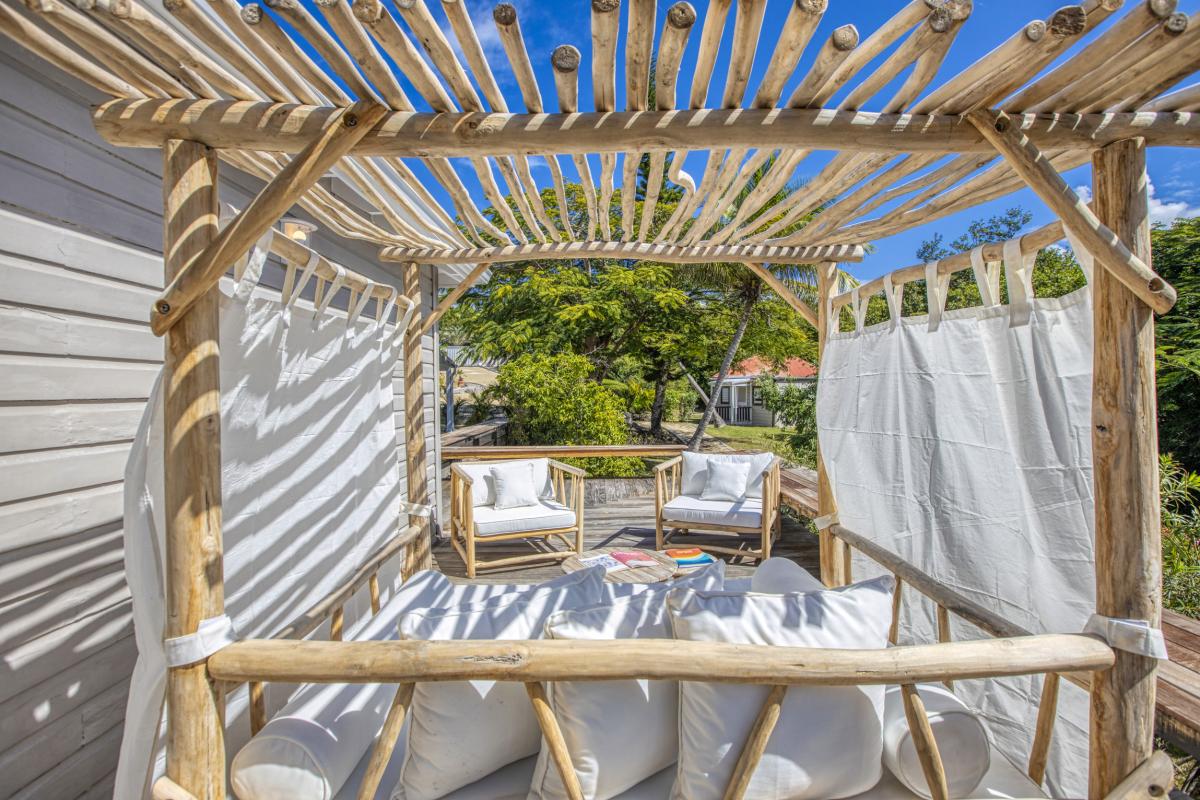 A louer villa 3 chambre Terres Basses Saint Martin_ Salon de jardin - 5